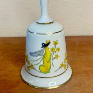 Vintage 1979 Franklin Porcelain Fairy Bell - Jasmine